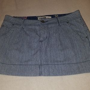Denim pinstripe skirt